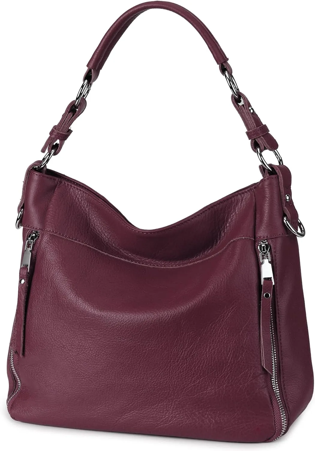 YALUXE Genuine Leather Shoulder Bags Stylish Hobo Handbags Purses Crossbody Bags for Women