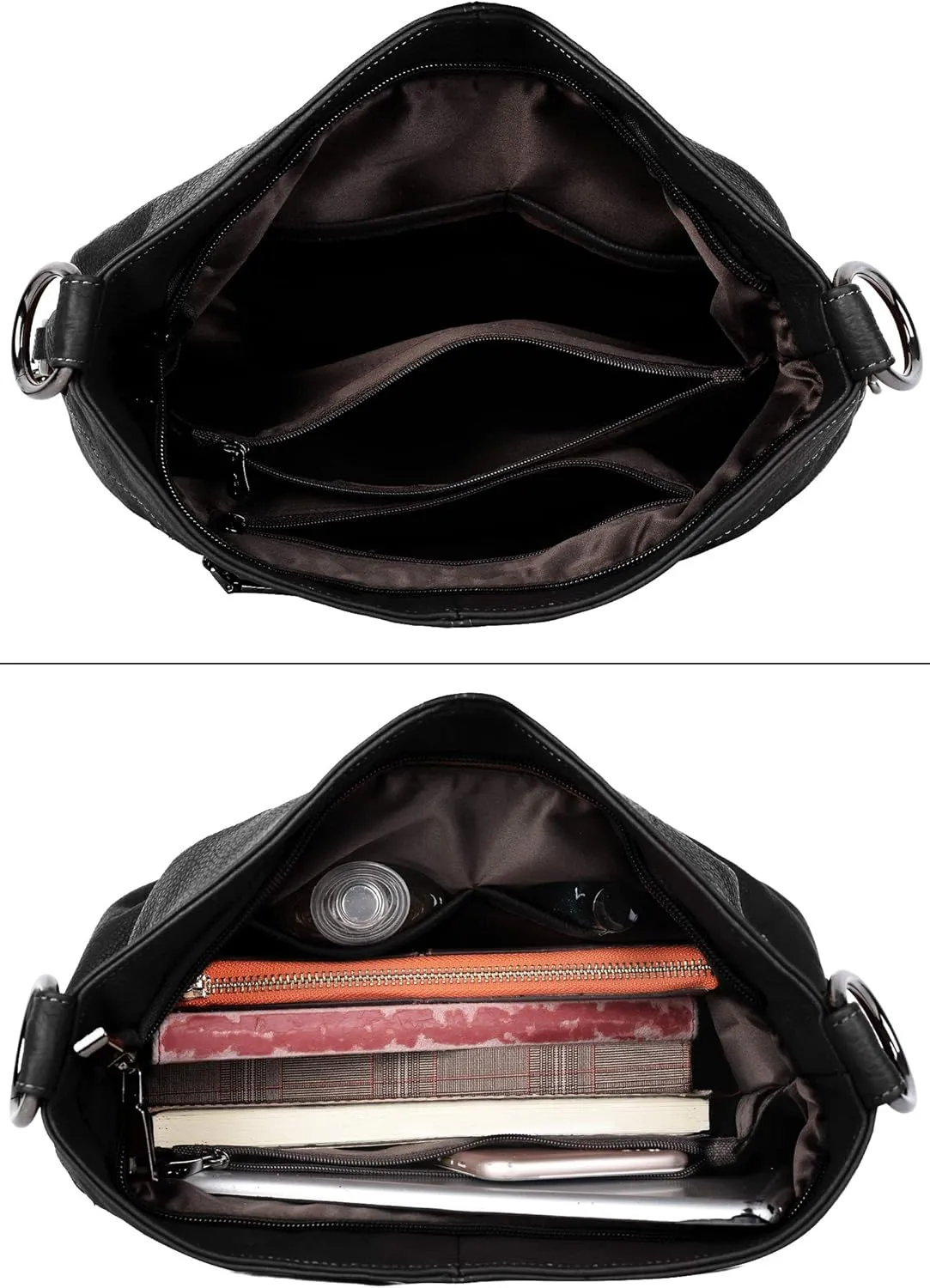 YALUXE Genuine Leather Shoulder Bags Stylish Hobo Handbags Purses Crossbody Bags for Women