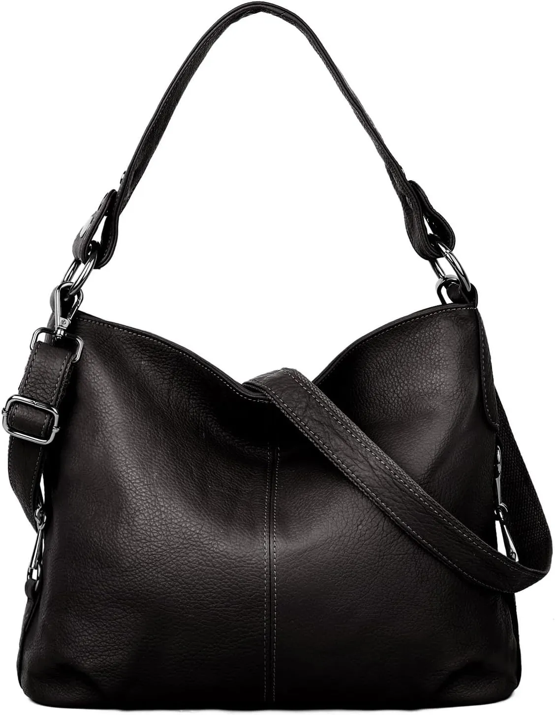 YALUXE Genuine Leather Shoulder Bags Stylish Hobo Handbags Purses Crossbody Bags for Women