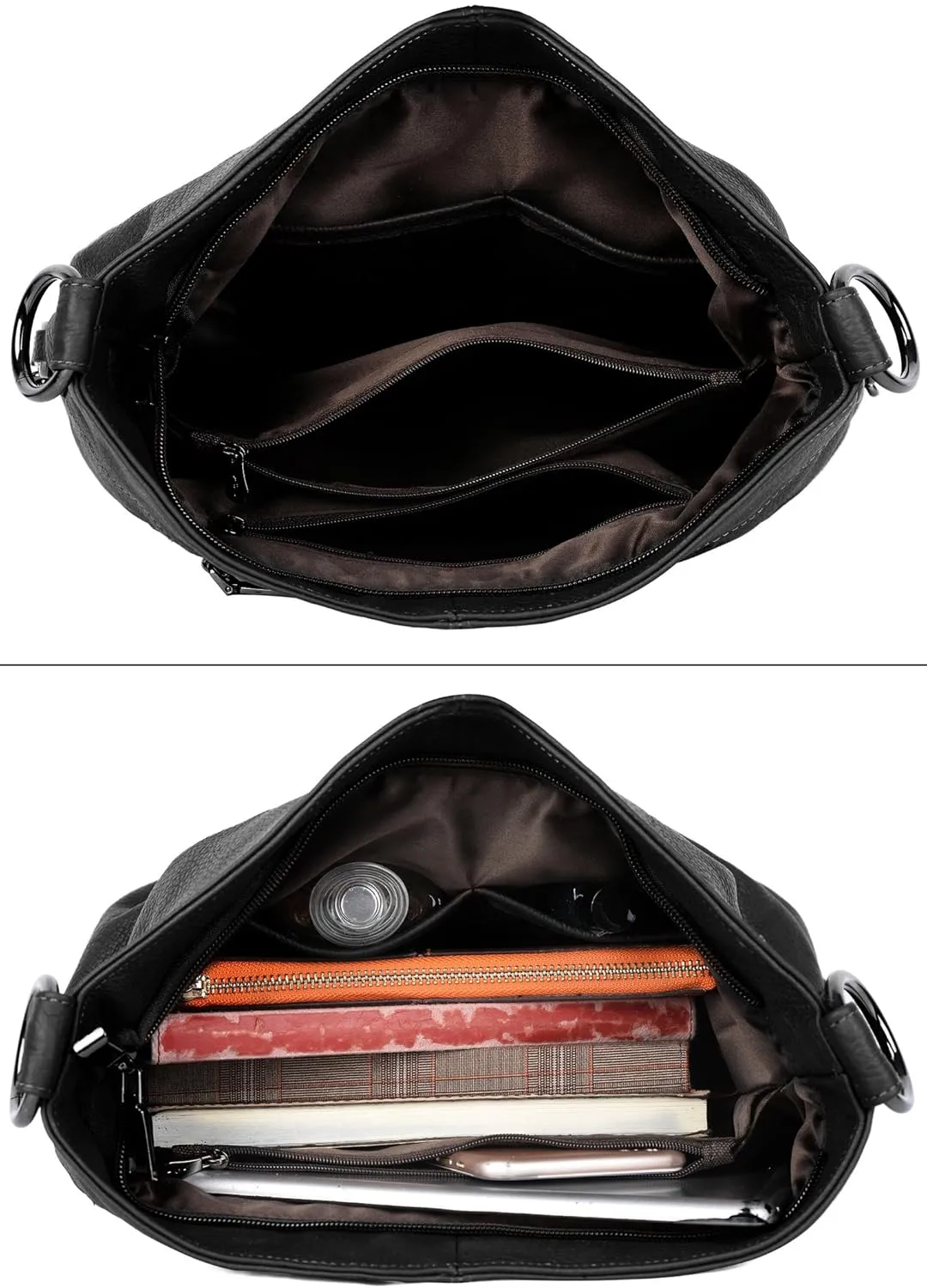 YALUXE Genuine Leather Shoulder Bags Stylish Hobo Handbags Purses Crossbody Bags for Women