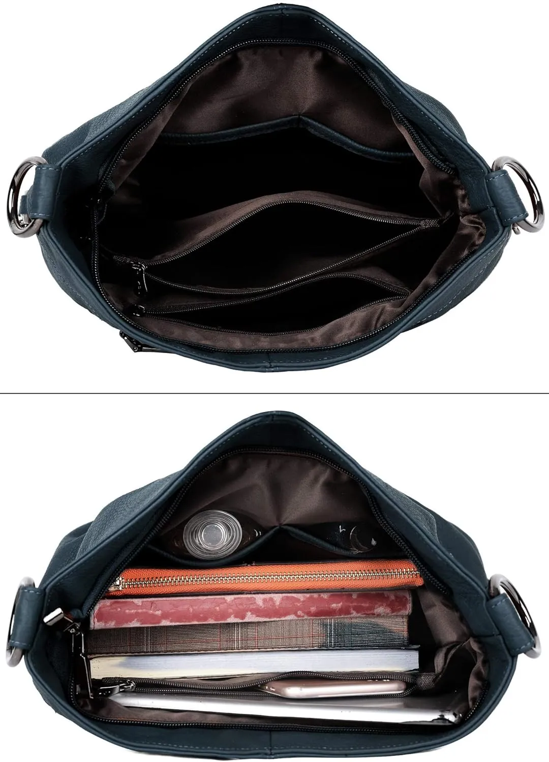 YALUXE Genuine Leather Shoulder Bags Stylish Hobo Handbags Purses Crossbody Bags for Women