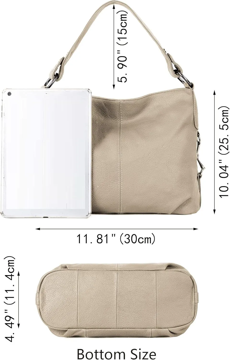YALUXE Genuine Leather Shoulder Bags Stylish Hobo Handbags Purses Crossbody Bags for Women
