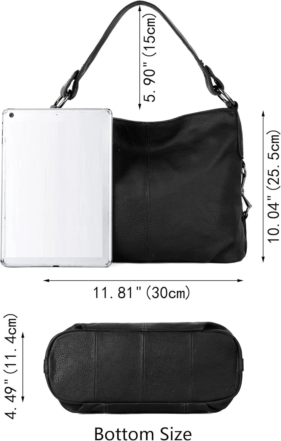 YALUXE Genuine Leather Shoulder Bags Stylish Hobo Handbags Purses Crossbody Bags for Women