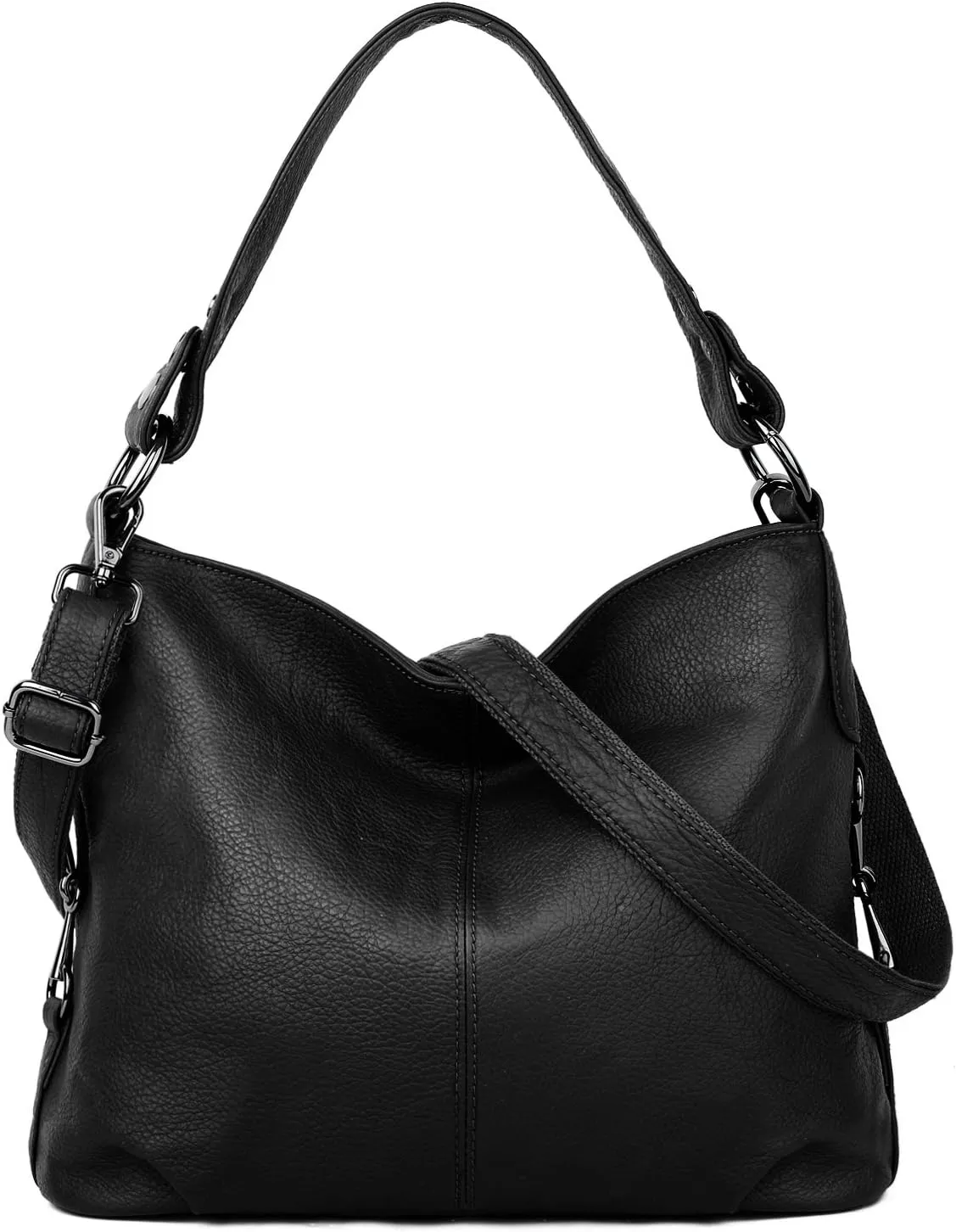 YALUXE Genuine Leather Shoulder Bags Stylish Hobo Handbags Purses Crossbody Bags for Women