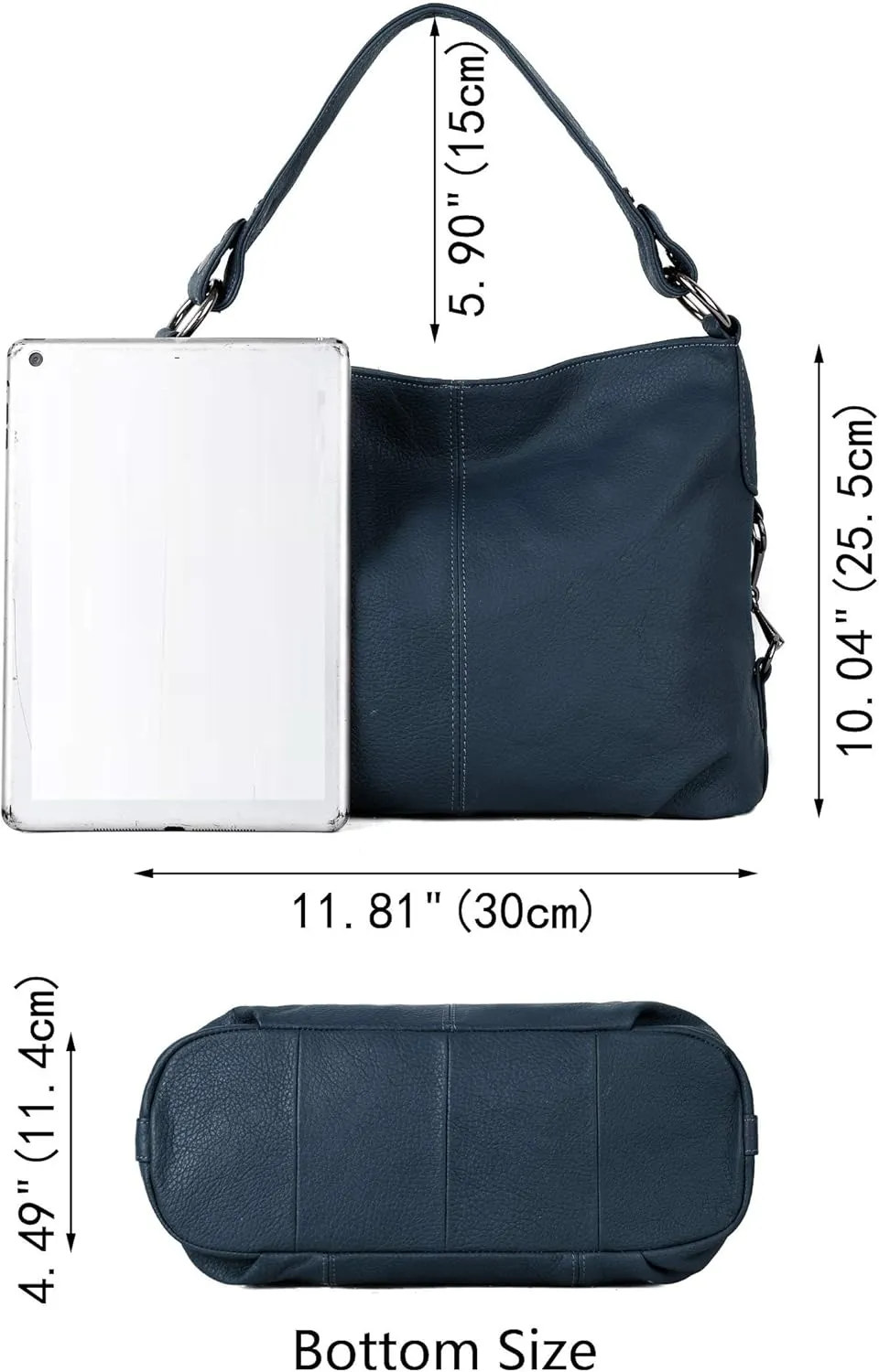 YALUXE Genuine Leather Shoulder Bags Stylish Hobo Handbags Purses Crossbody Bags for Women