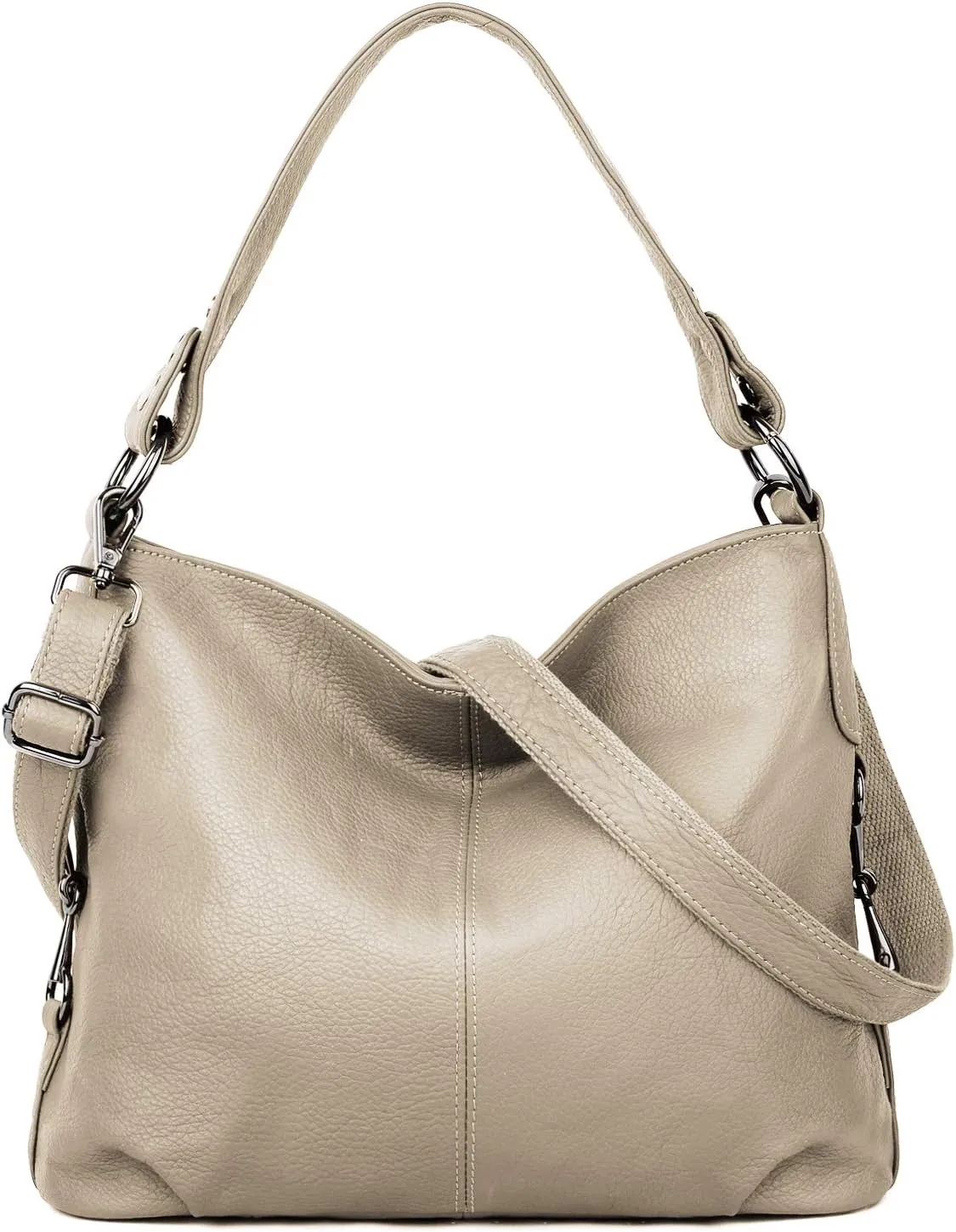 YALUXE Genuine Leather Shoulder Bags Stylish Hobo Handbags Purses Crossbody Bags for Women