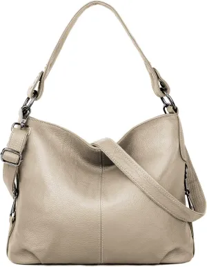 YALUXE Genuine Leather Shoulder Bags Stylish Hobo Handbags Purses Crossbody Bags for Women