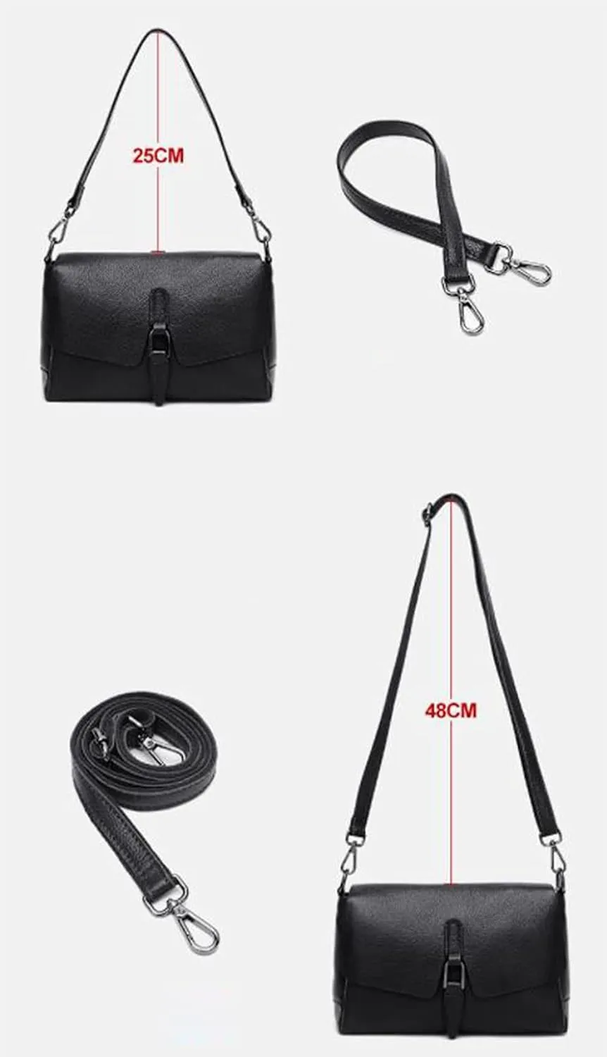YAQUNICER Women Synthetic PU Cowhide Bag Shoulder Diagonal Fashionable Versatile Large-capacity Soft Leather Purse Handbags