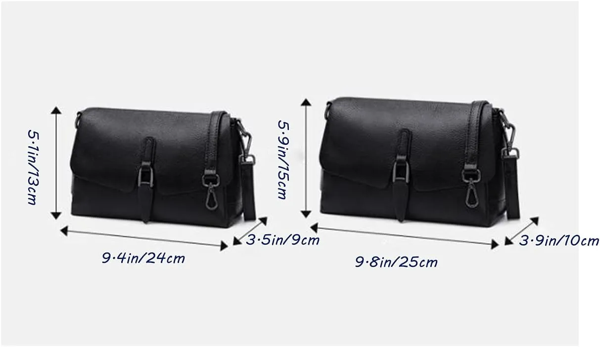 YAQUNICER Women Synthetic PU Cowhide Bag Shoulder Diagonal Fashionable Versatile Large-capacity Soft Leather Purse Handbags