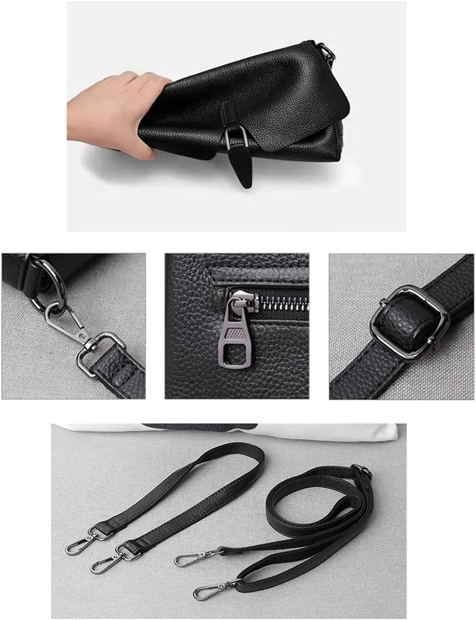 YAQUNICER Women Synthetic PU Cowhide Bag Shoulder Diagonal Fashionable Versatile Large-capacity Soft Leather Purse Handbags