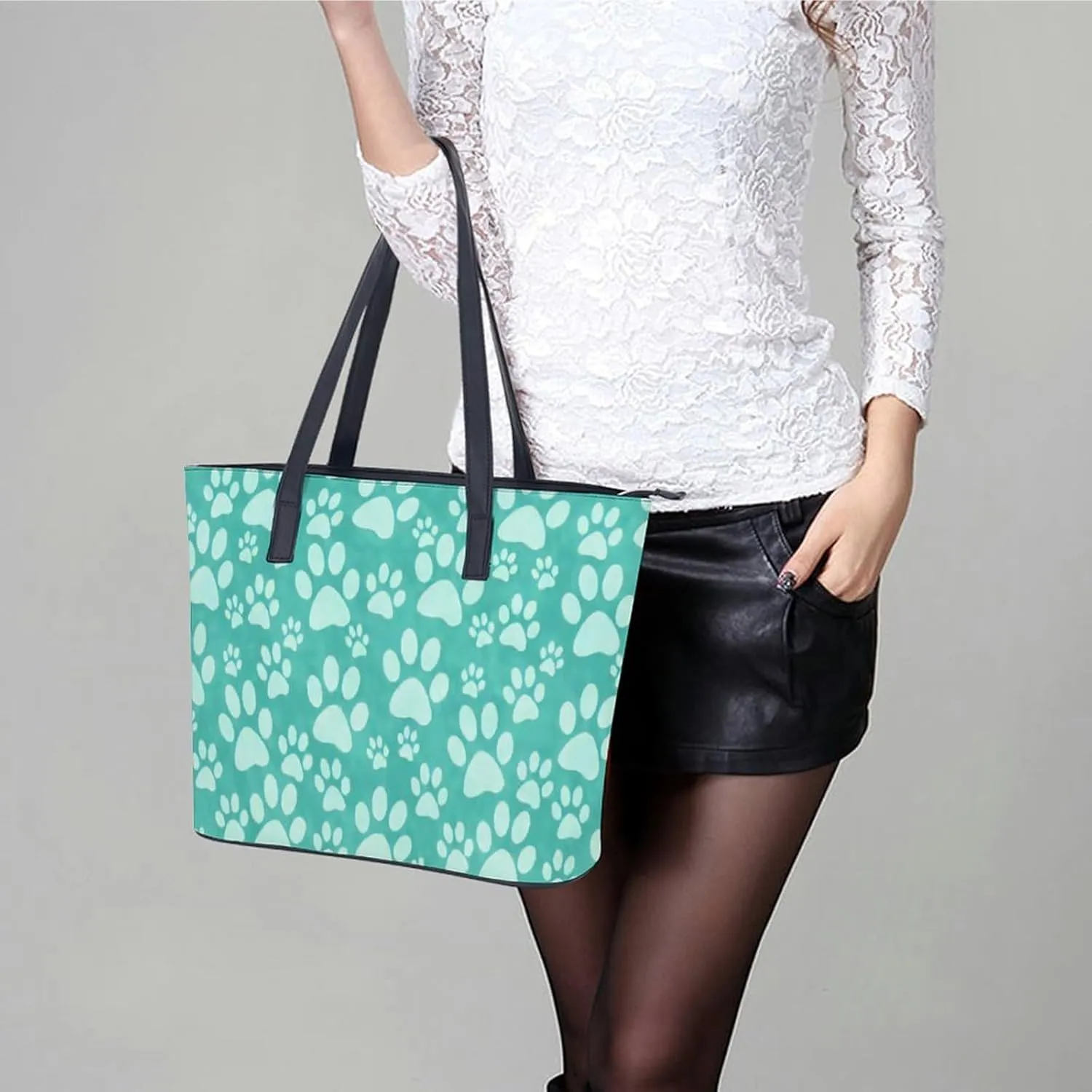 Yellow Classic Rubber Duck Large Capacity Portable Leather Handbag
