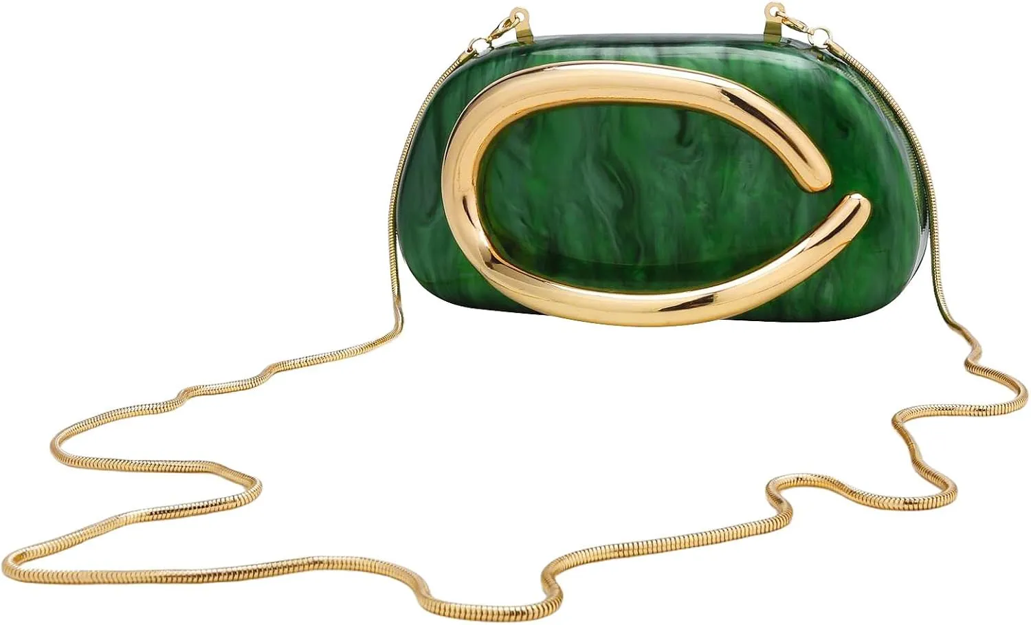 YYW Acrylic Purses Evening Clutch Bag Marbling Handbag for Women Shoulder Bag for Party Wedding Prom