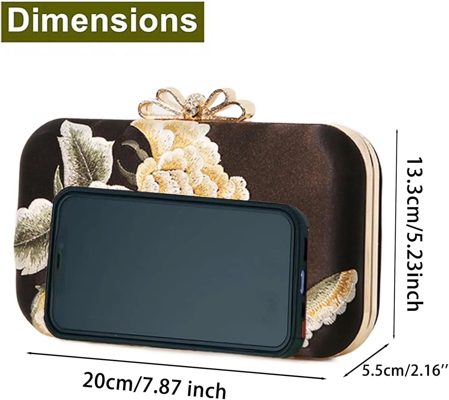 YYW Clutch Purse Women Evening Handbag Top Handle Purse Crossbody Shoulder Bag for Wedding Party Prom