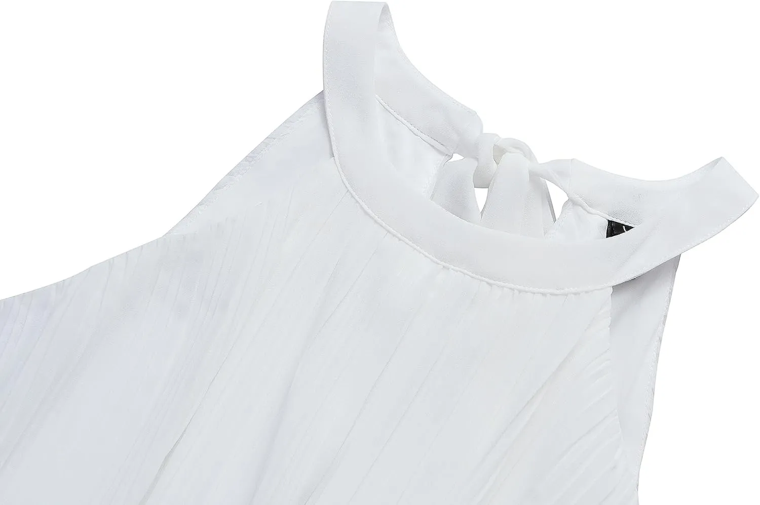 ZESICA Women's 2025 Summer Sleeveless Halter Neck Ruffle Tiered Layed Chiffon Flowy Swing Long Midi Dress