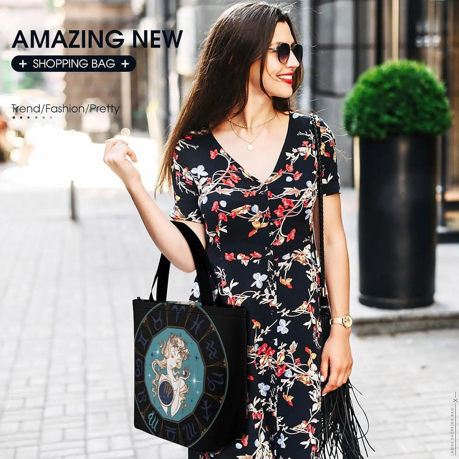 Zodiac Sign Taurus Hobo Handbags With Zipper Women's Tote Handbags