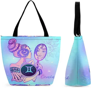 Zodiac Sign Virgo Hobo Handbags With Zipper Women's Tote Handbags