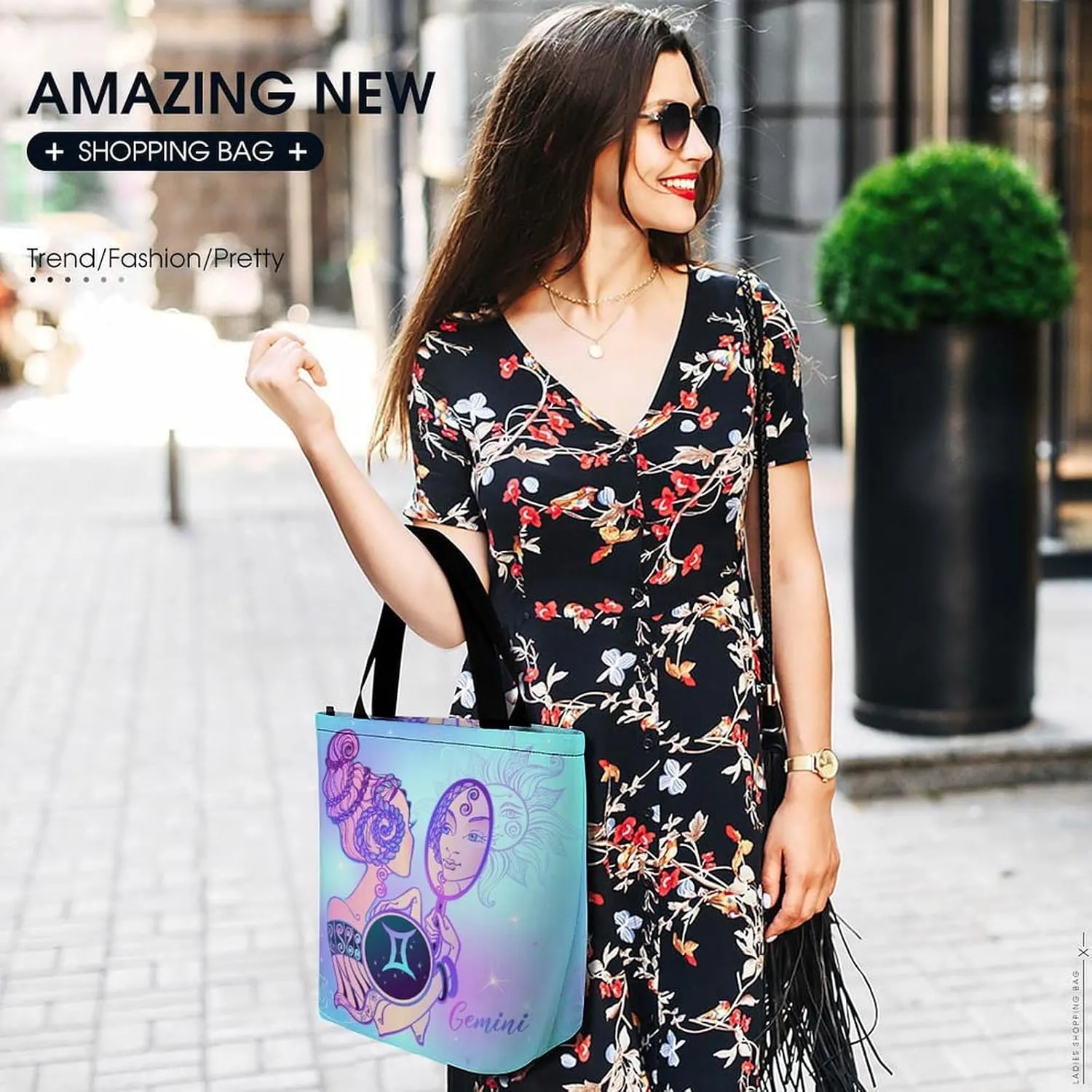 Zodiac Sign Virgo Hobo Handbags With Zipper Women's Tote Handbags