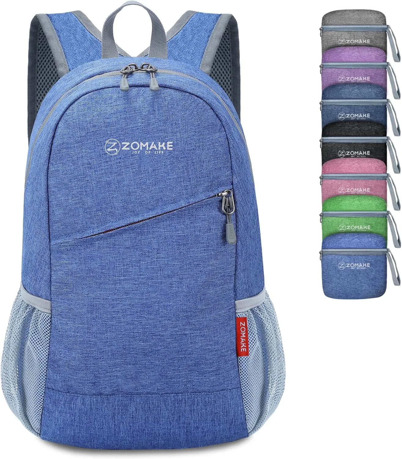ZOMAKE Ultra Lightweight Packable Backpack 10L, Small Daypack Light Foldable Backpacks Water Resistant Day Bag for Hiking(Dark Blue)