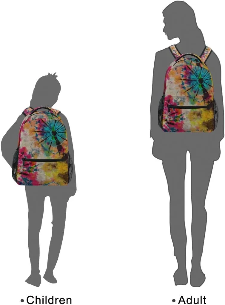 ZZKKO Tribal Ethnic Tie Dye Boys Girls School Computer Backpacks Book Bag Travel Hiking Camping Daypack
